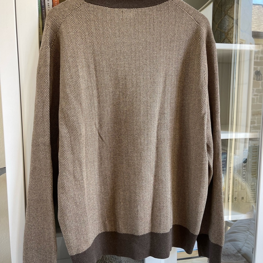 Brown J.Crew men’s sweater pullover - NWT - Picture 2 of 4